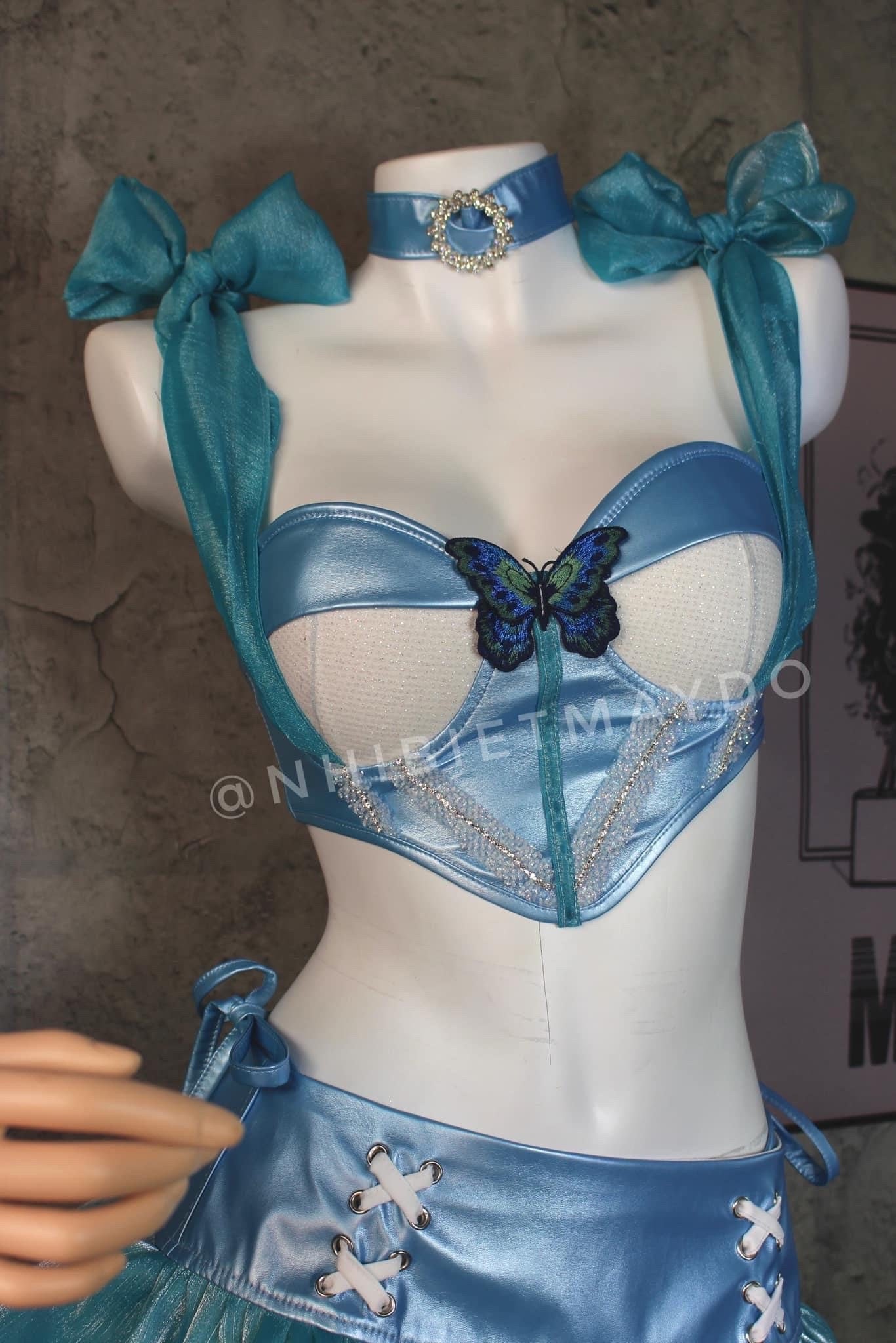Cinderella-Inspired Blue Fairy Rave Set ⭐