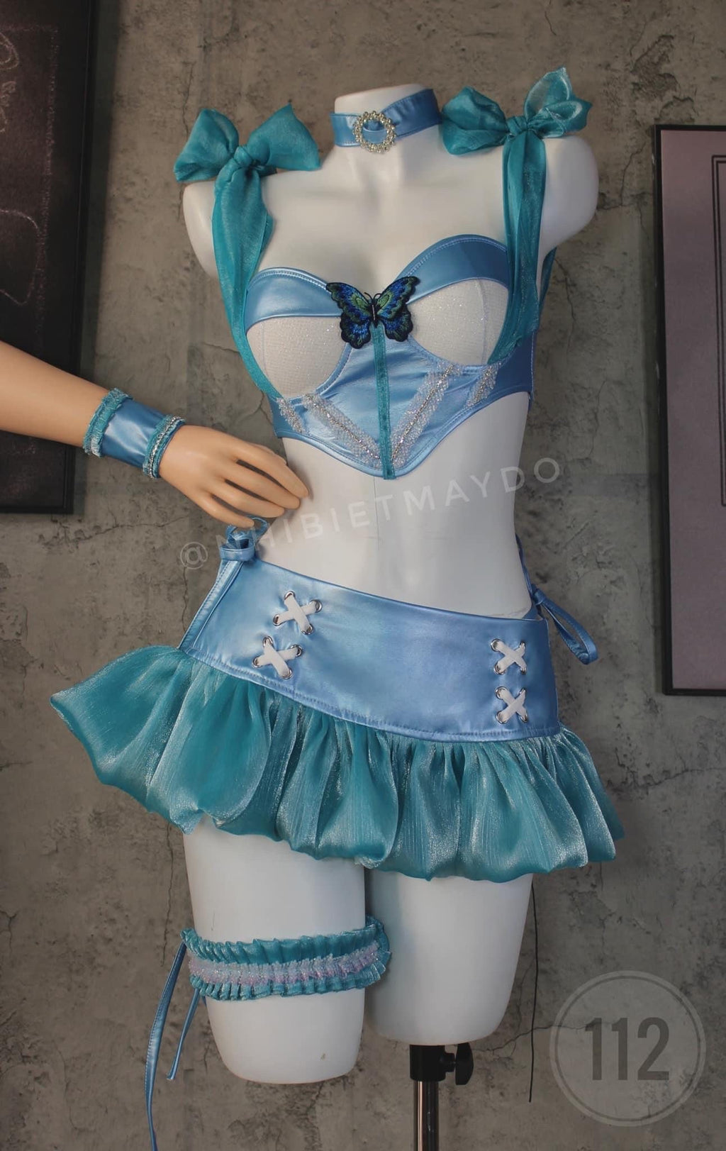 Cinderella-Inspired Blue Fairy Rave Set ⭐